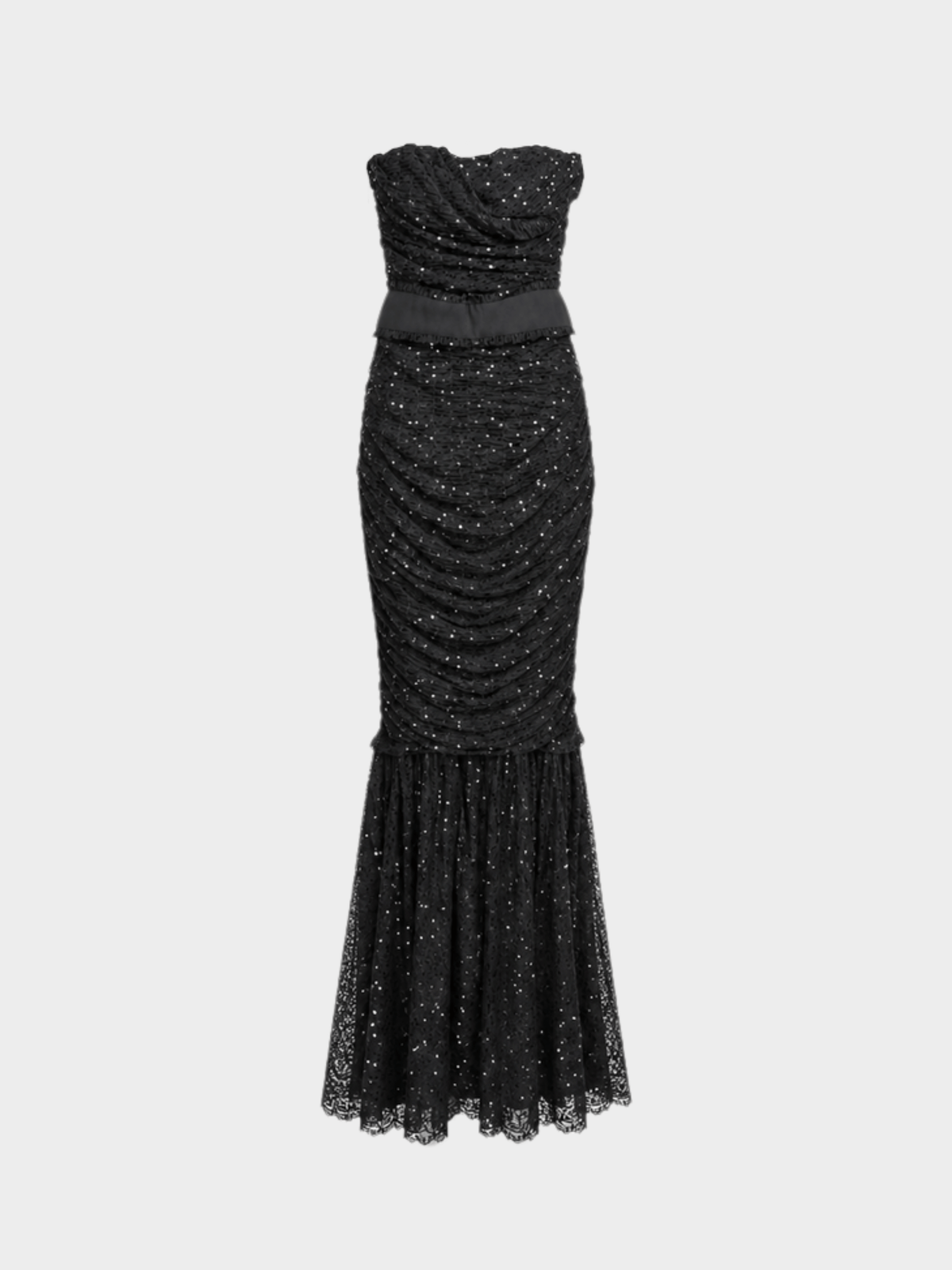 Dolce and Gabbana 2000s Black Sequin Maxi Dress
