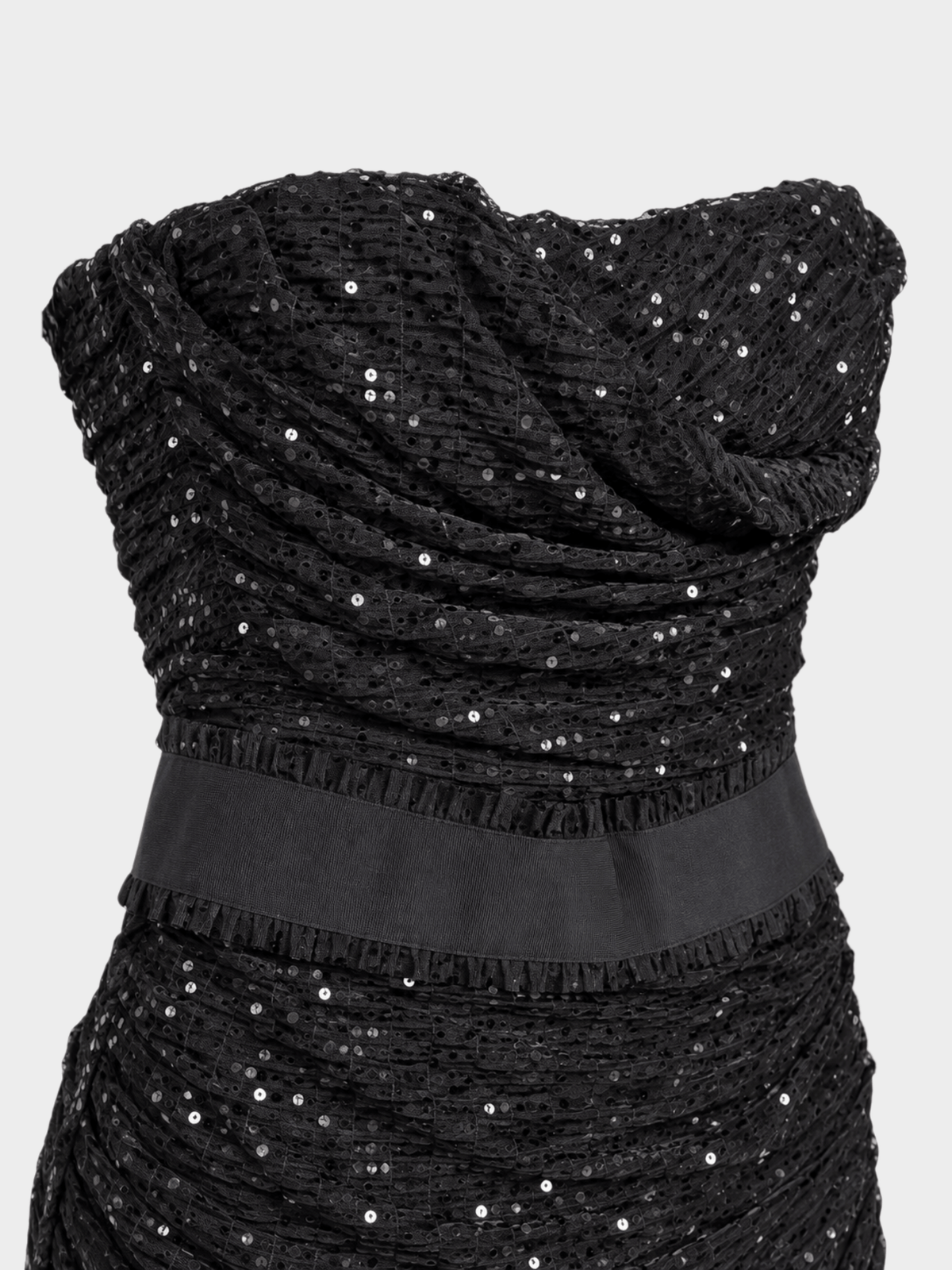 Dolce and Gabbana 2000s Black Sequin Maxi Dress