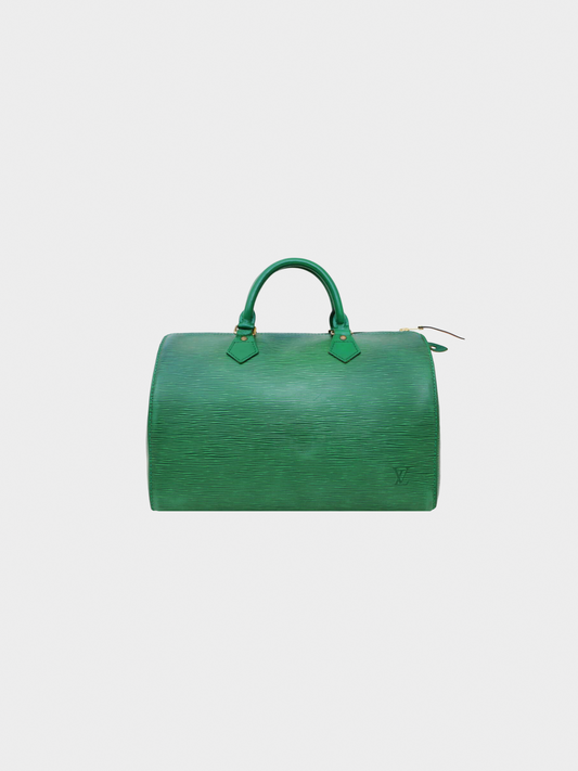 Louis Vuitton 1995 Green Speedy 30 Epi Leather Boston Bag
