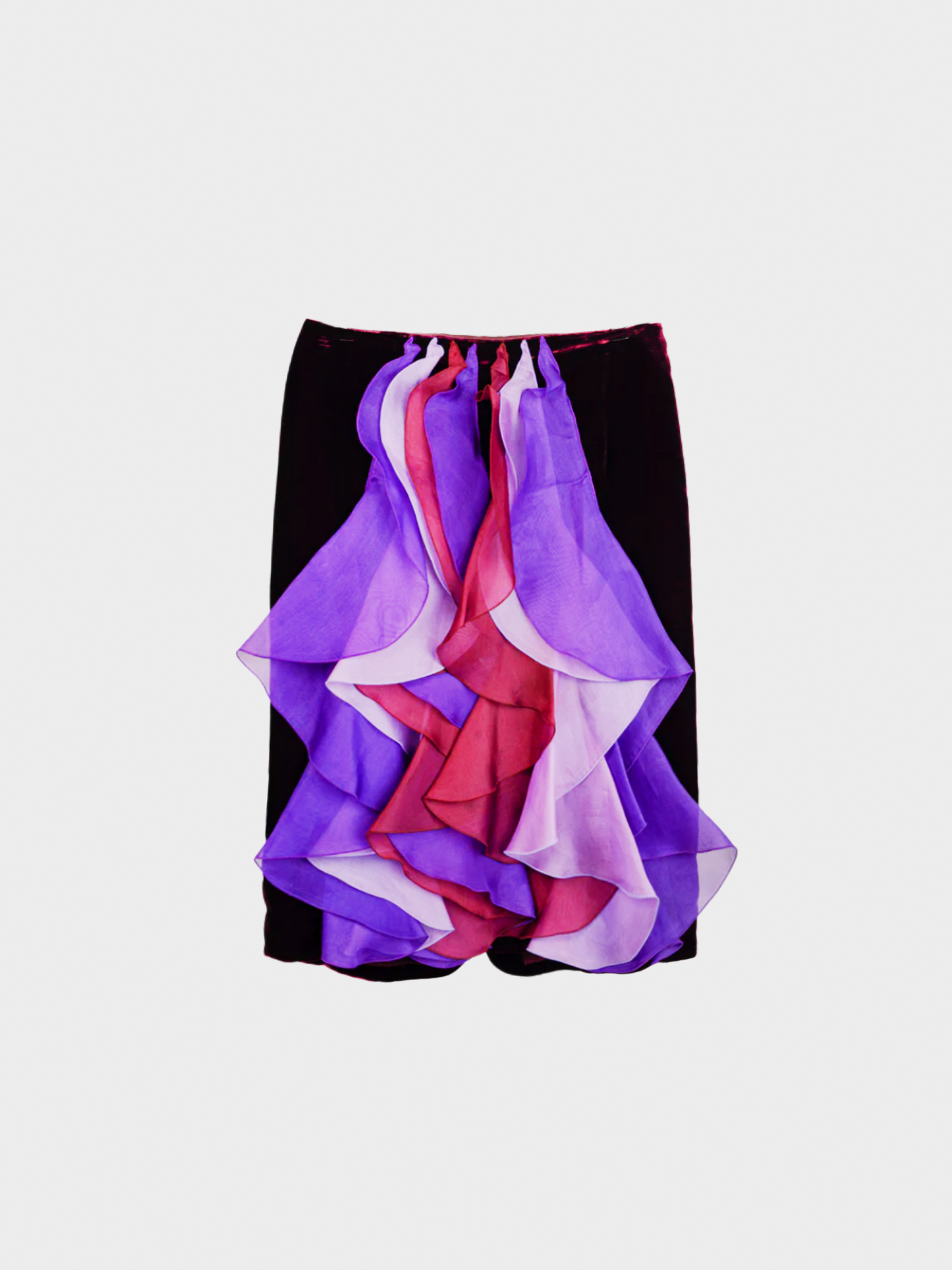 Giorgio Armani AW 2006 Runway Velvet Silk Frill Skirt