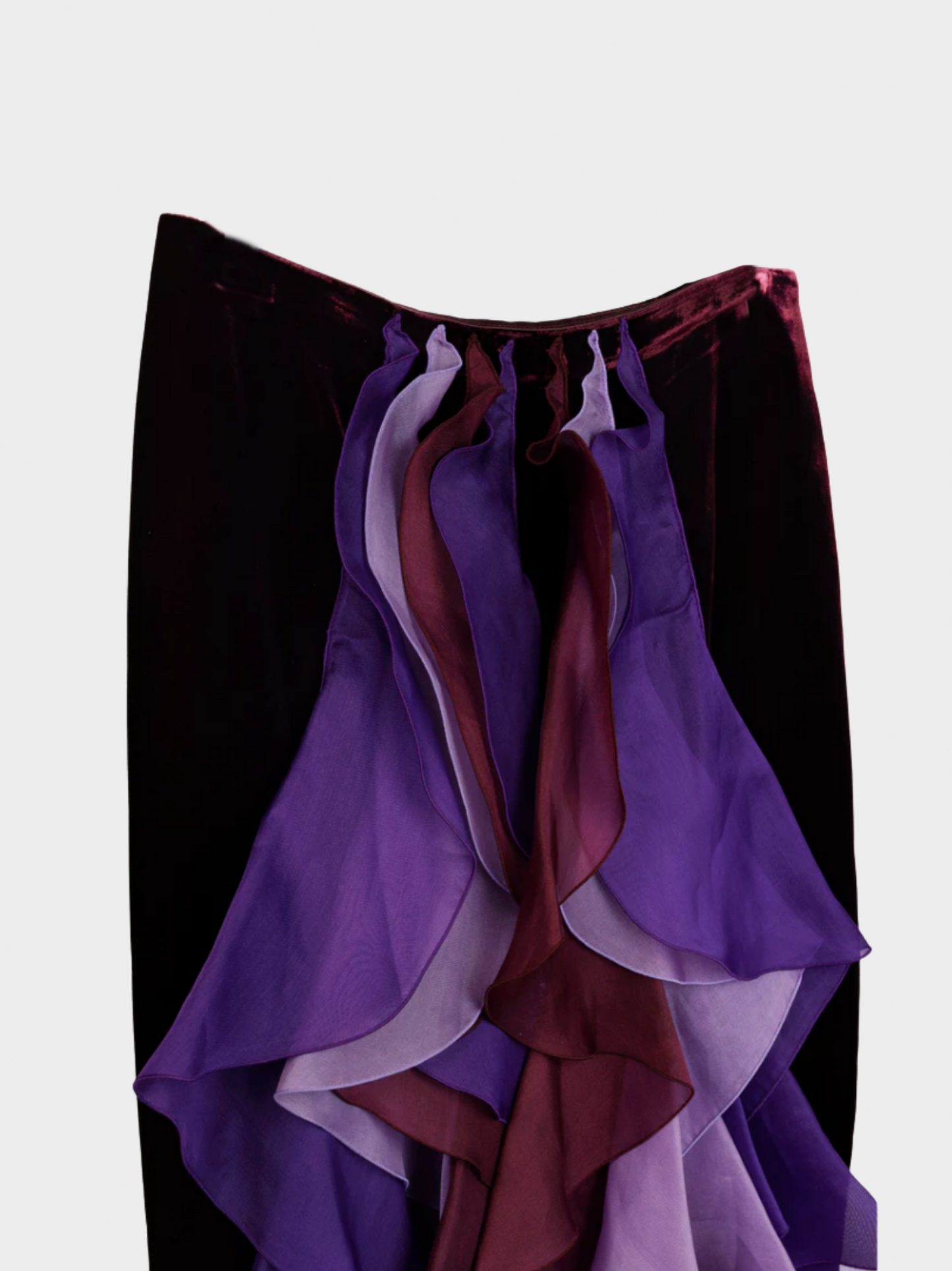 Giorgio Armani AW 2006 Runway Velvet Silk Frill Skirt