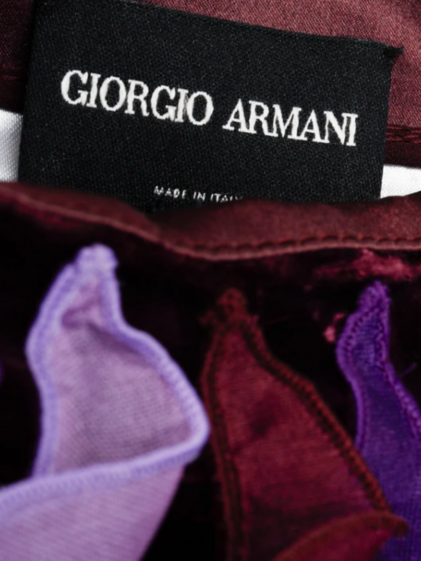 Giorgio Armani AW 2006 Runway Velvet Silk Frill Skirt