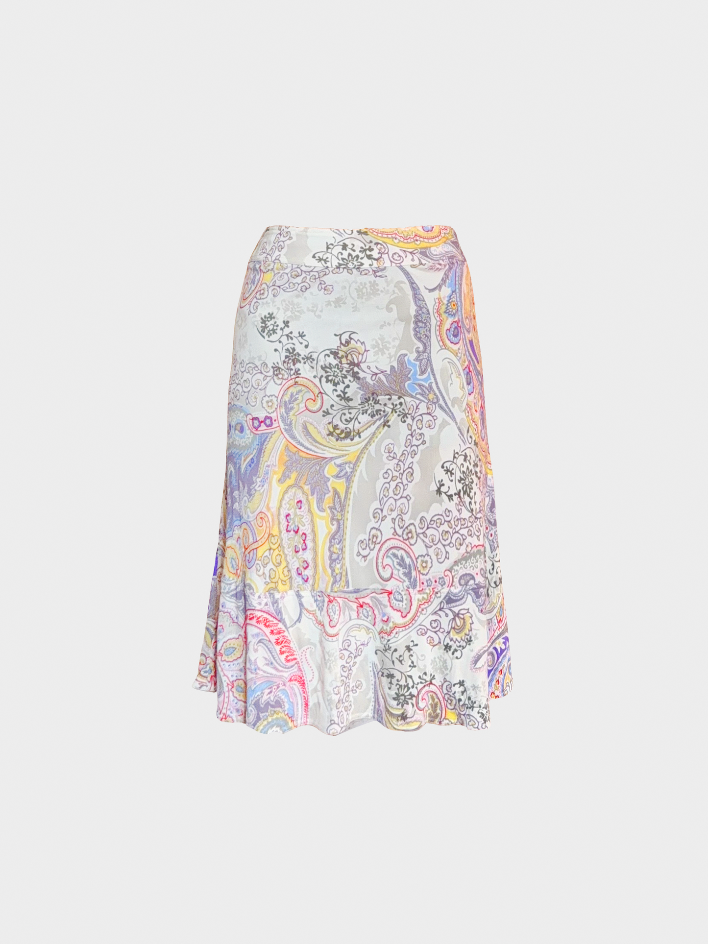 Etro 2000s Multicoloured Pastel Midi Skirt