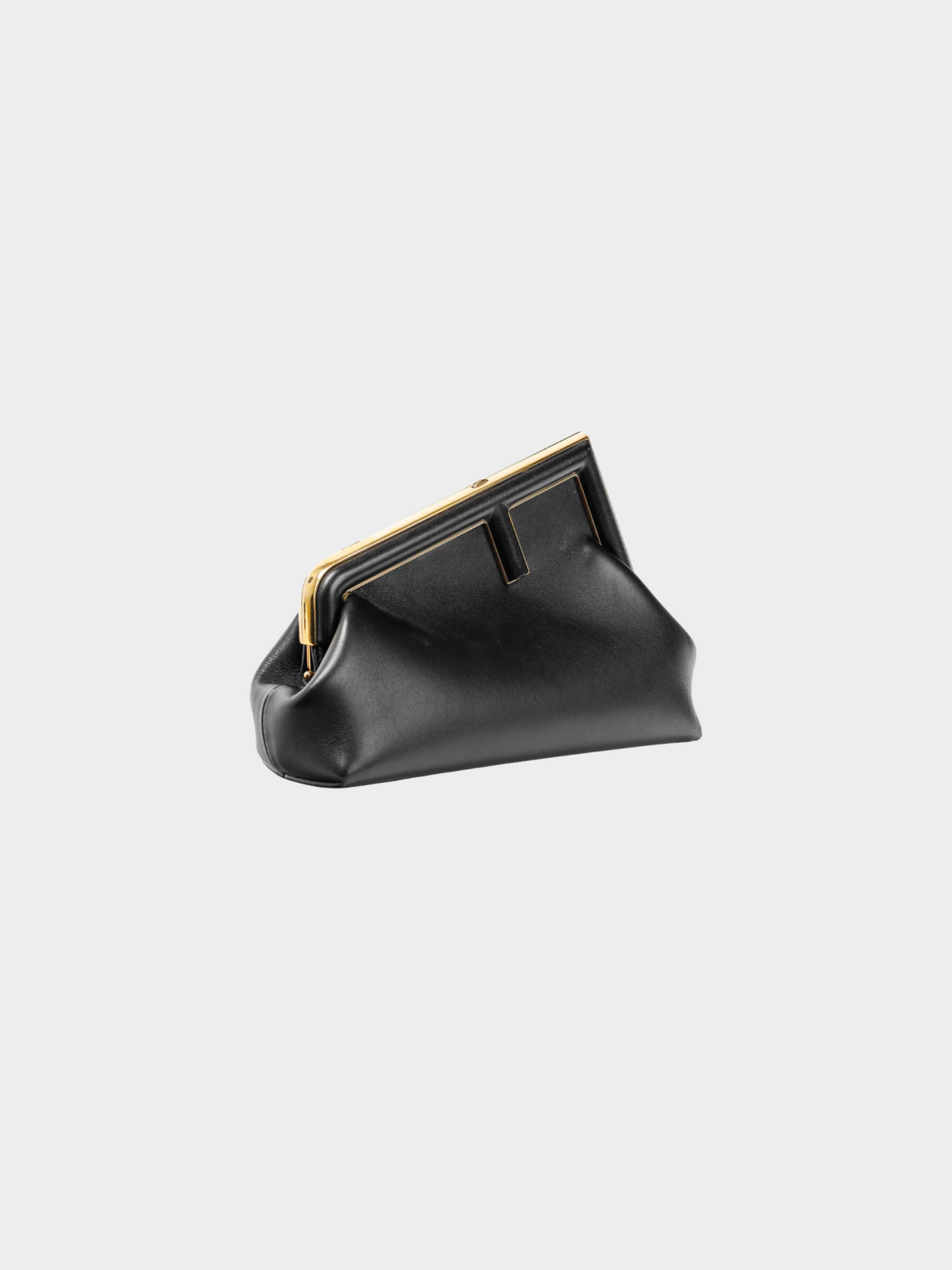 Fendi 2020s Small Black Nappa Leather First Bag