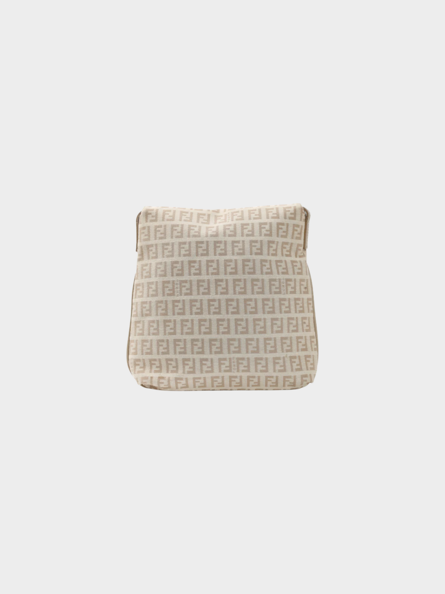 Fendi 2000s Beige Tortora & Pietra Zucchino Piatta Crossbody Bag
