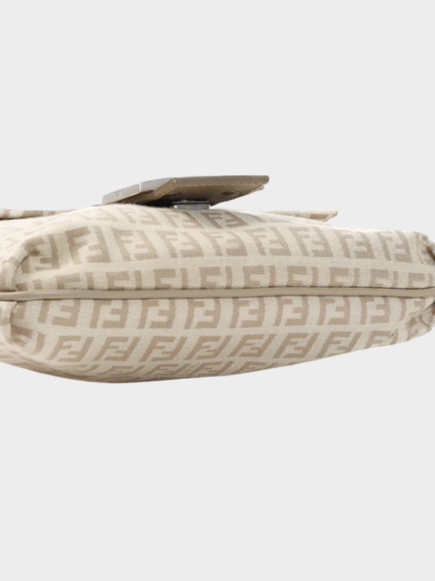 Fendi 2000s Beige Tortora & Pietra Zucchino Piatta Crossbody Bag