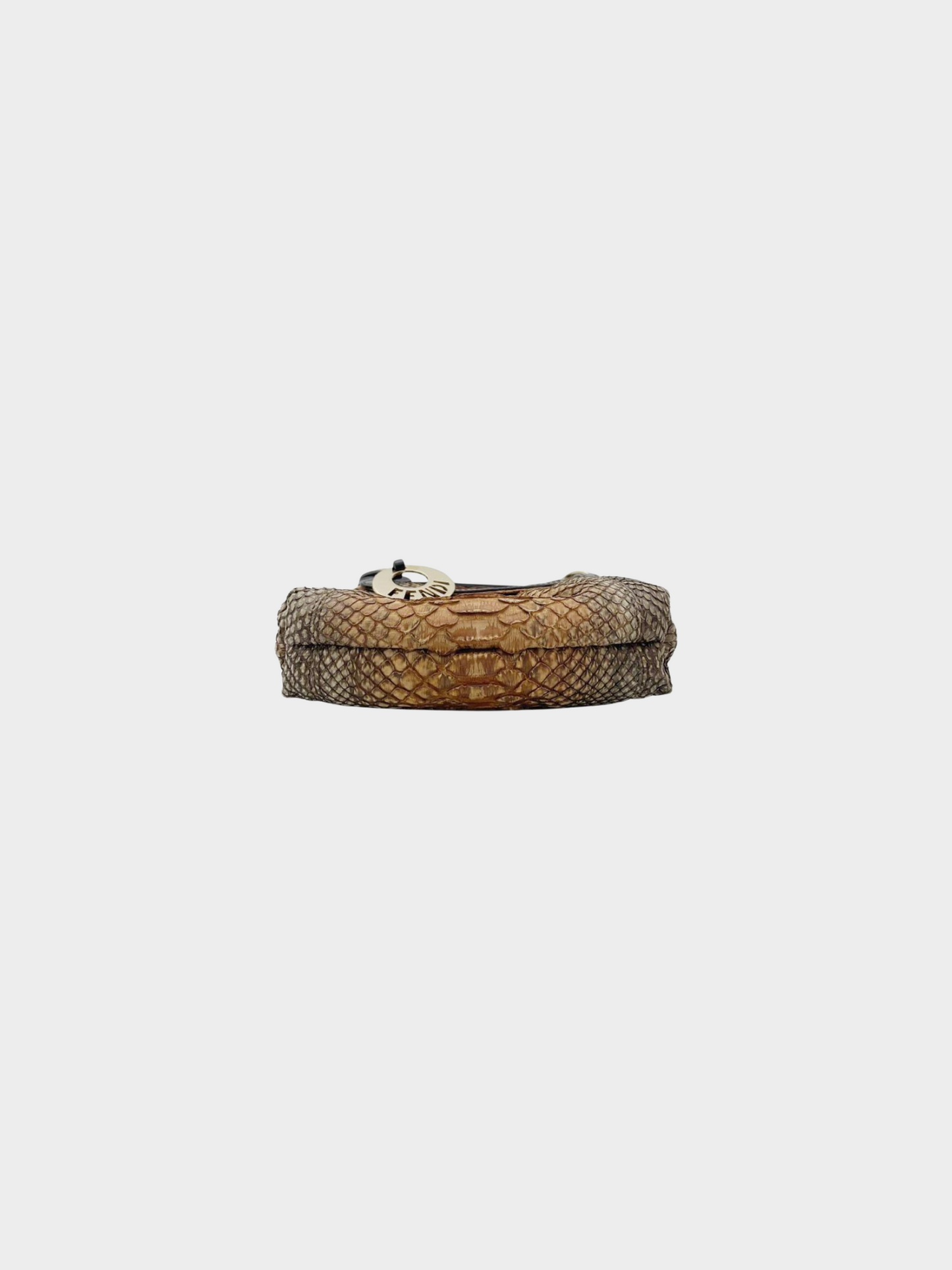 Fendi 2000s Brown Python Leather Mini Handbag