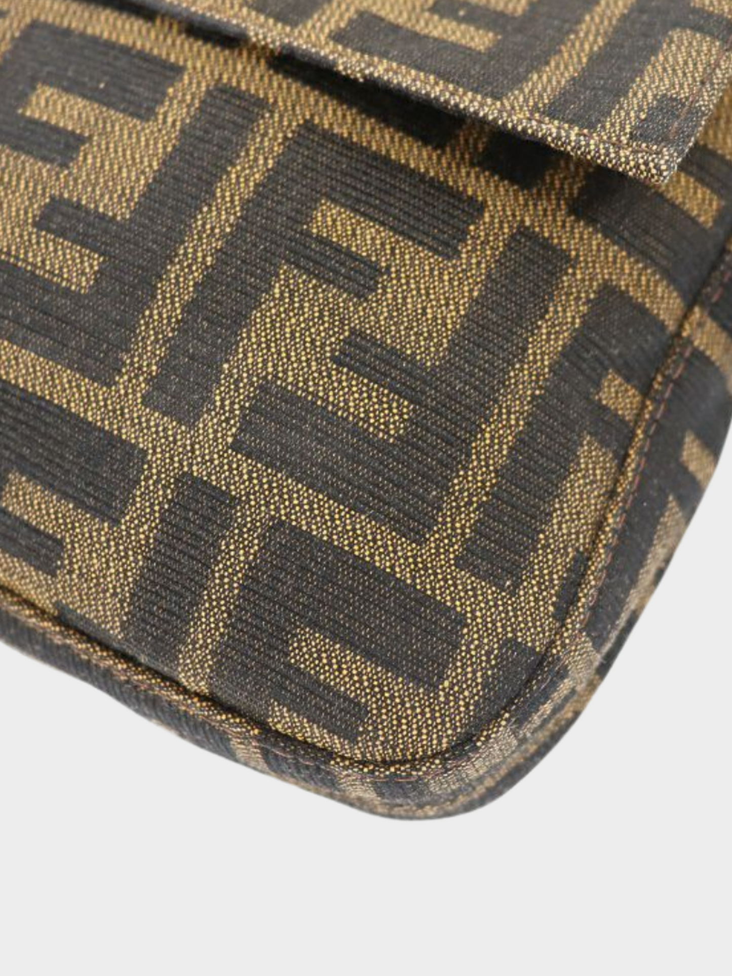 Fendi 2000s Brown Zucca Mama Baguette Bag
