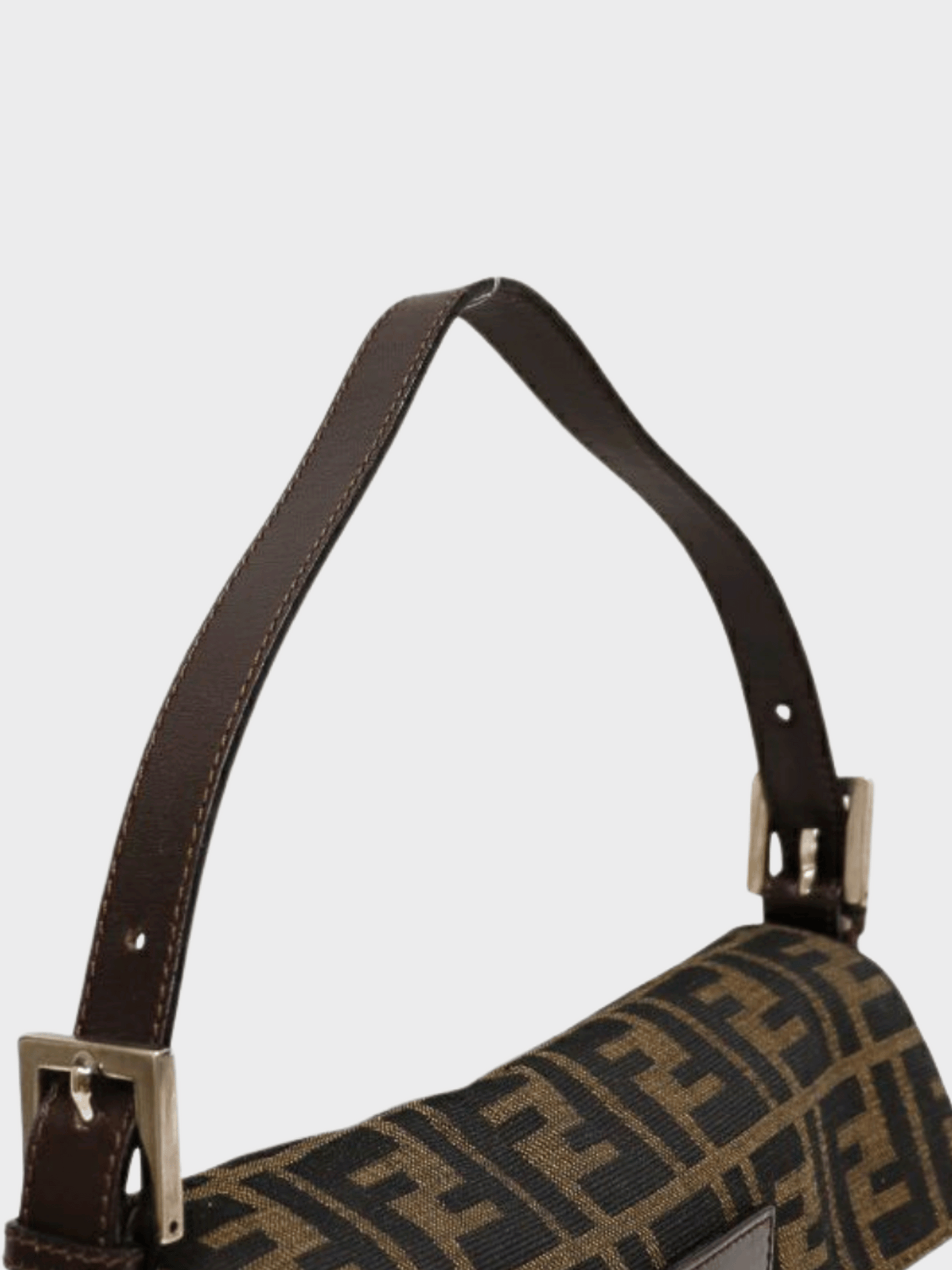 Fendi 2000s Brown Zucca Mama Baguette Bag