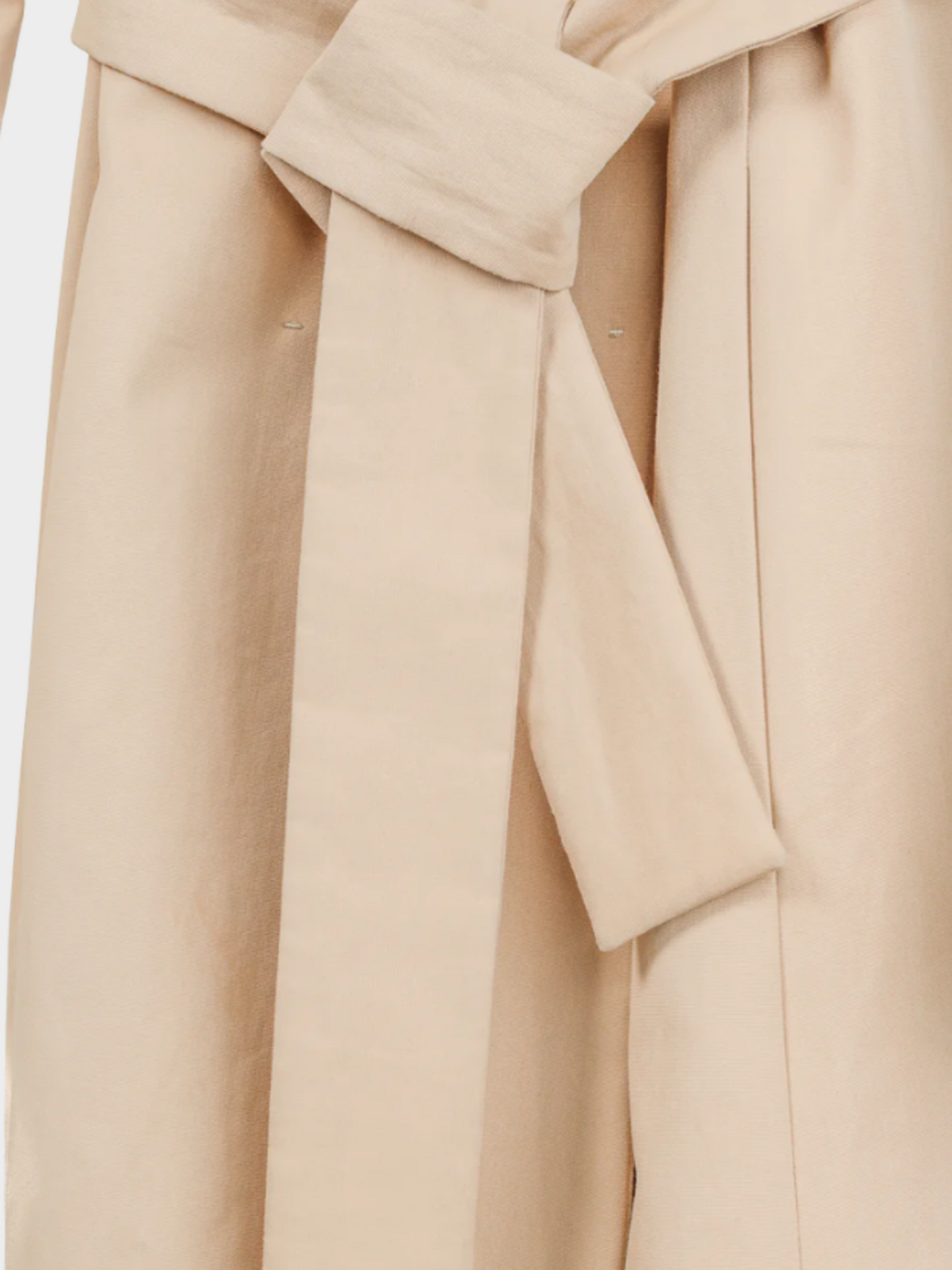 Fendi 2000s Tan Cotton Belted Pleated Sleeve Trench Coat