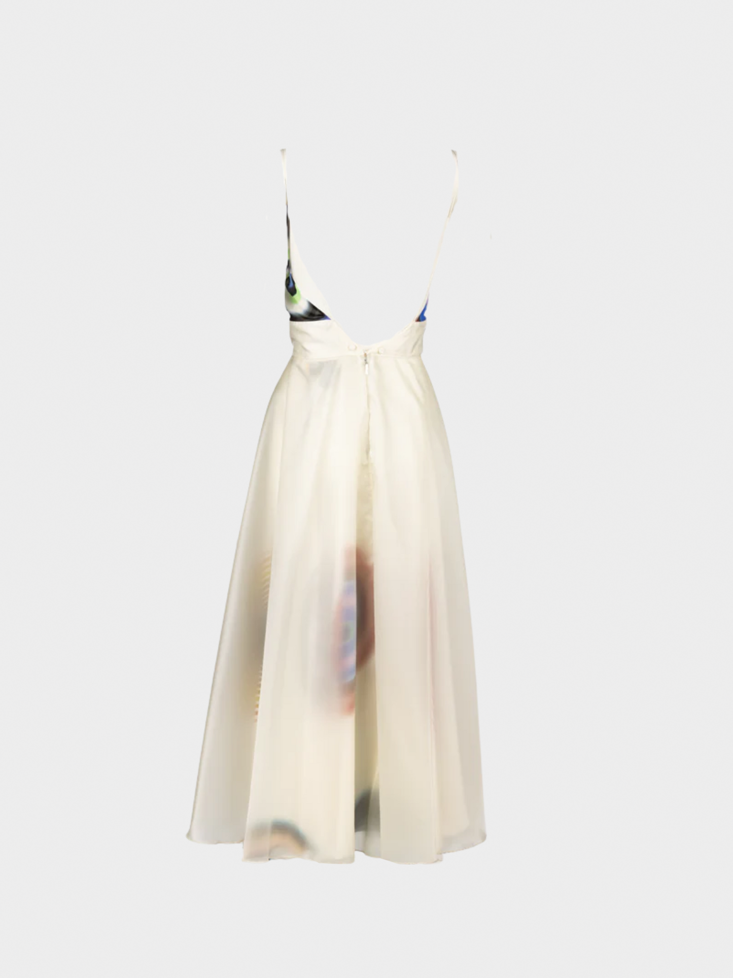 Fendi SS 2008 Off-White Silk Printed Dress