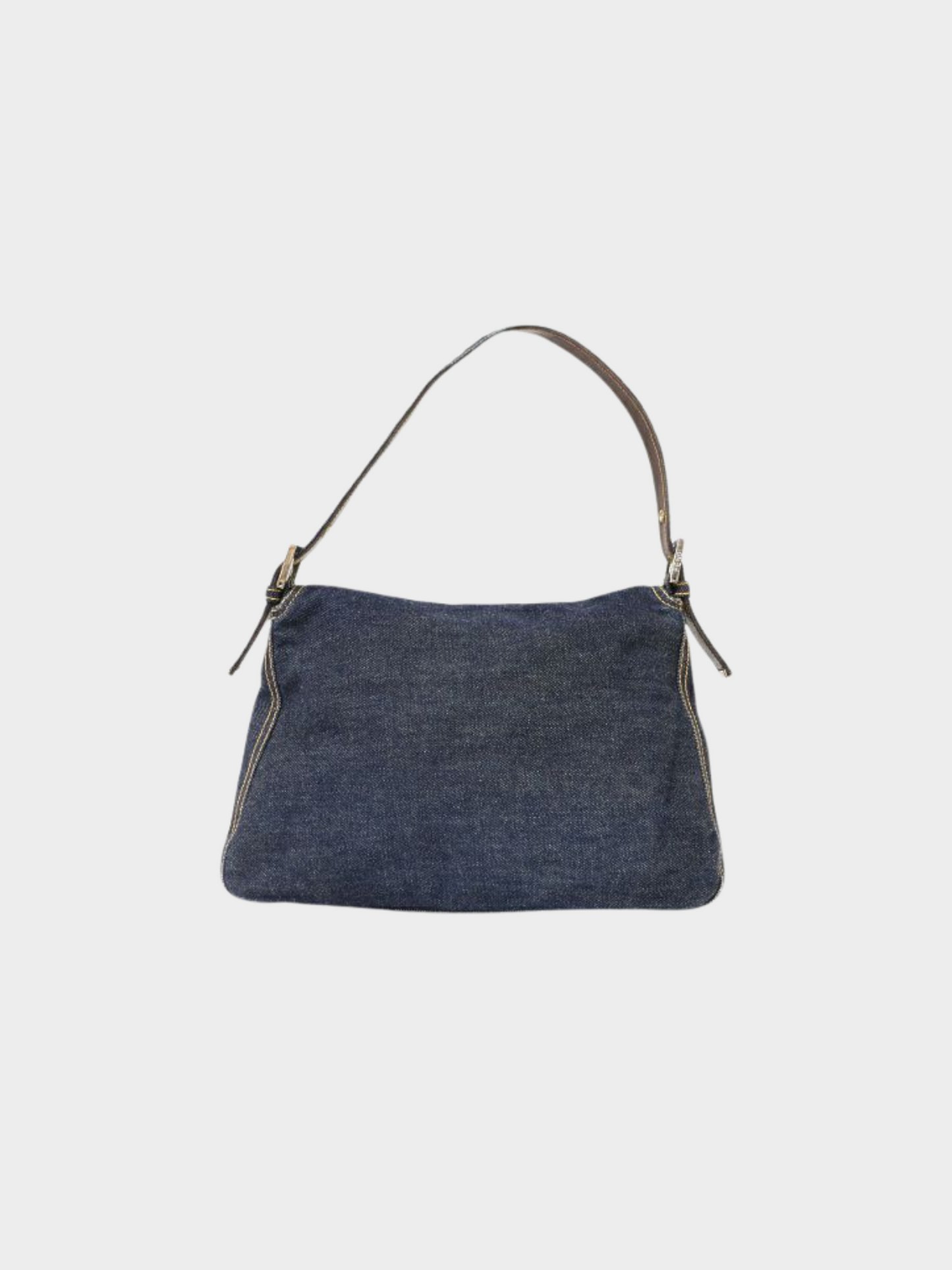 Fendi 2000s Dark Blue Denim Mama Baguette Bag