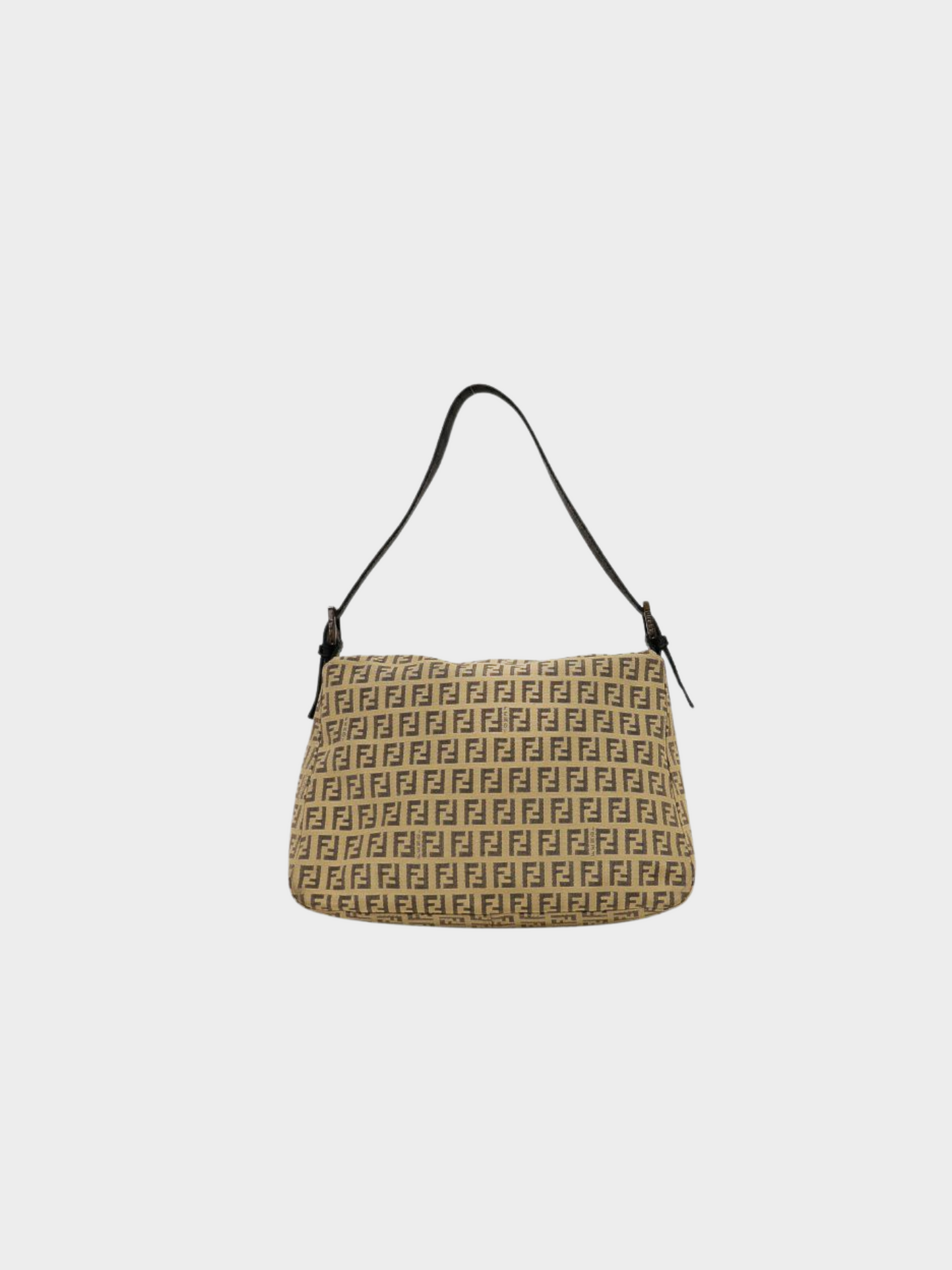 Fendi 2000s Beige Zucchino Mamma Baguette Bag