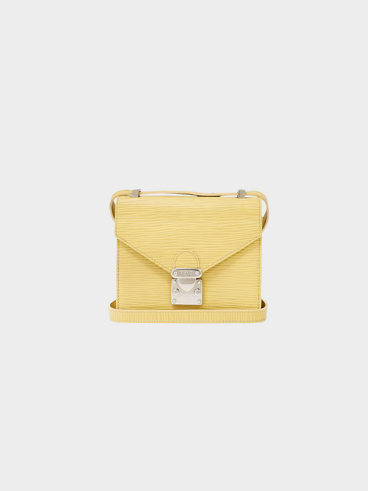 Fendi 2010s Yellow Leather Logo Hardware Mini Shoulder Bag
