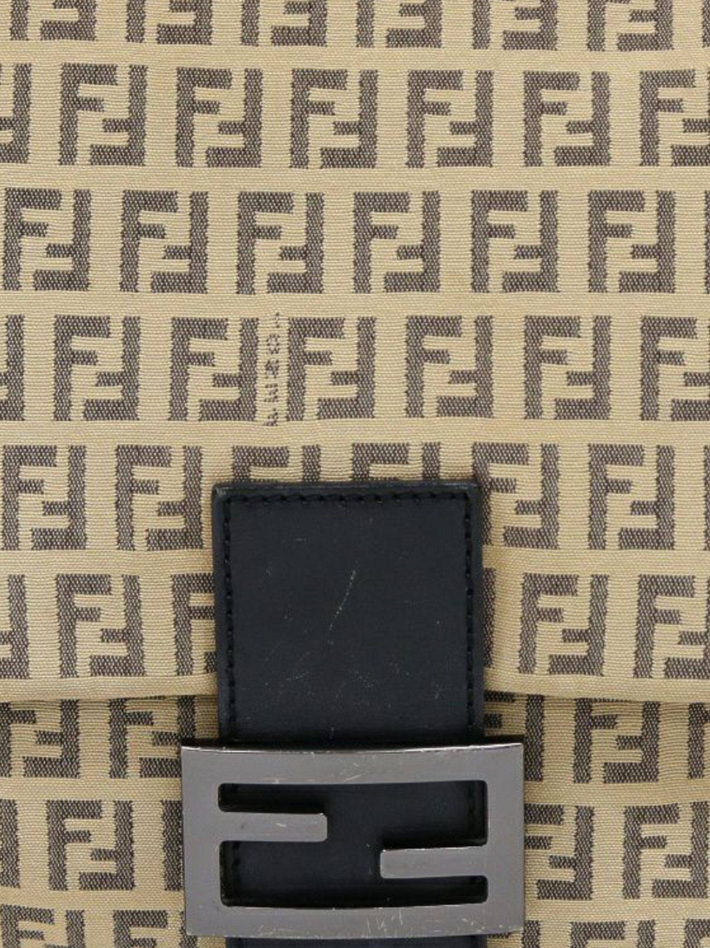 Fendi 2000s Beige Zucchino Mamma Baguette Bag