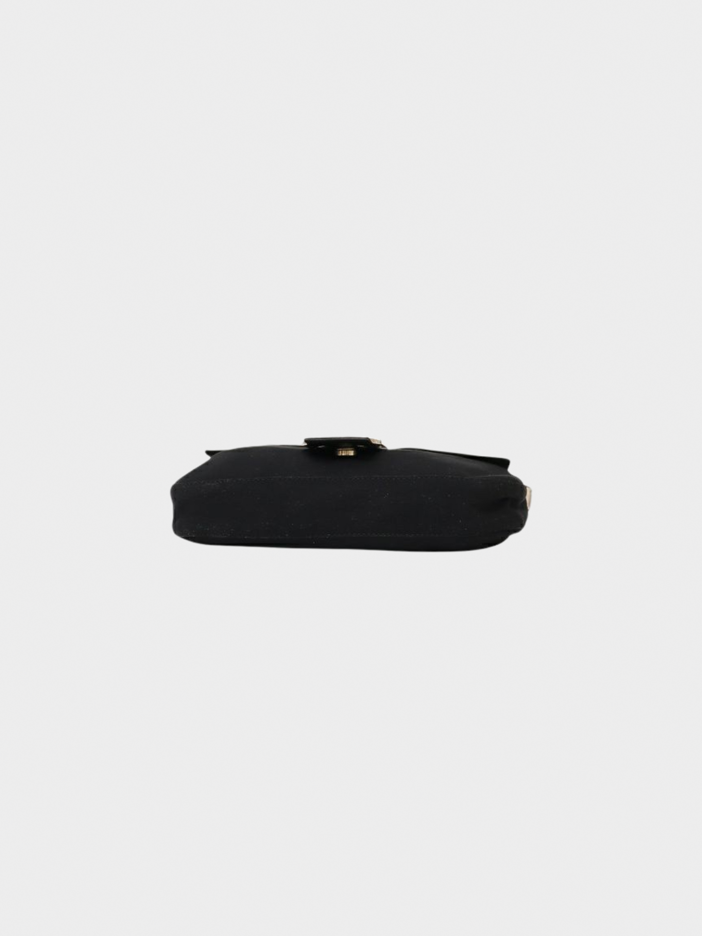 Fendi 2000s Black Cotton Jersey Mamma Baguette Bag