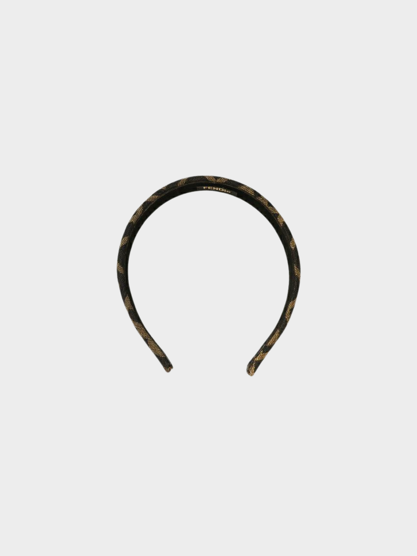 Fendi 2010s Brown Zucca Logo Monogram Headband