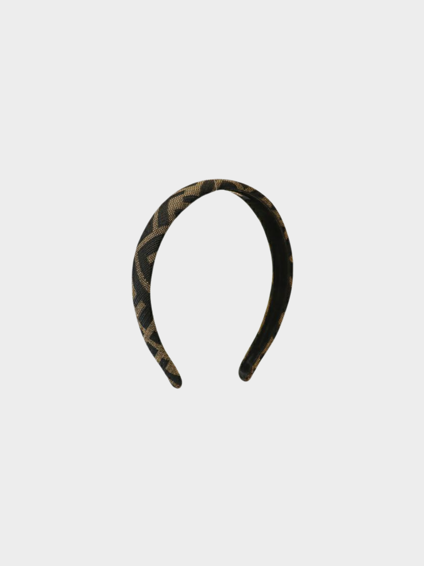 Fendi 2010s Brown Zucca Logo Monogram Headband