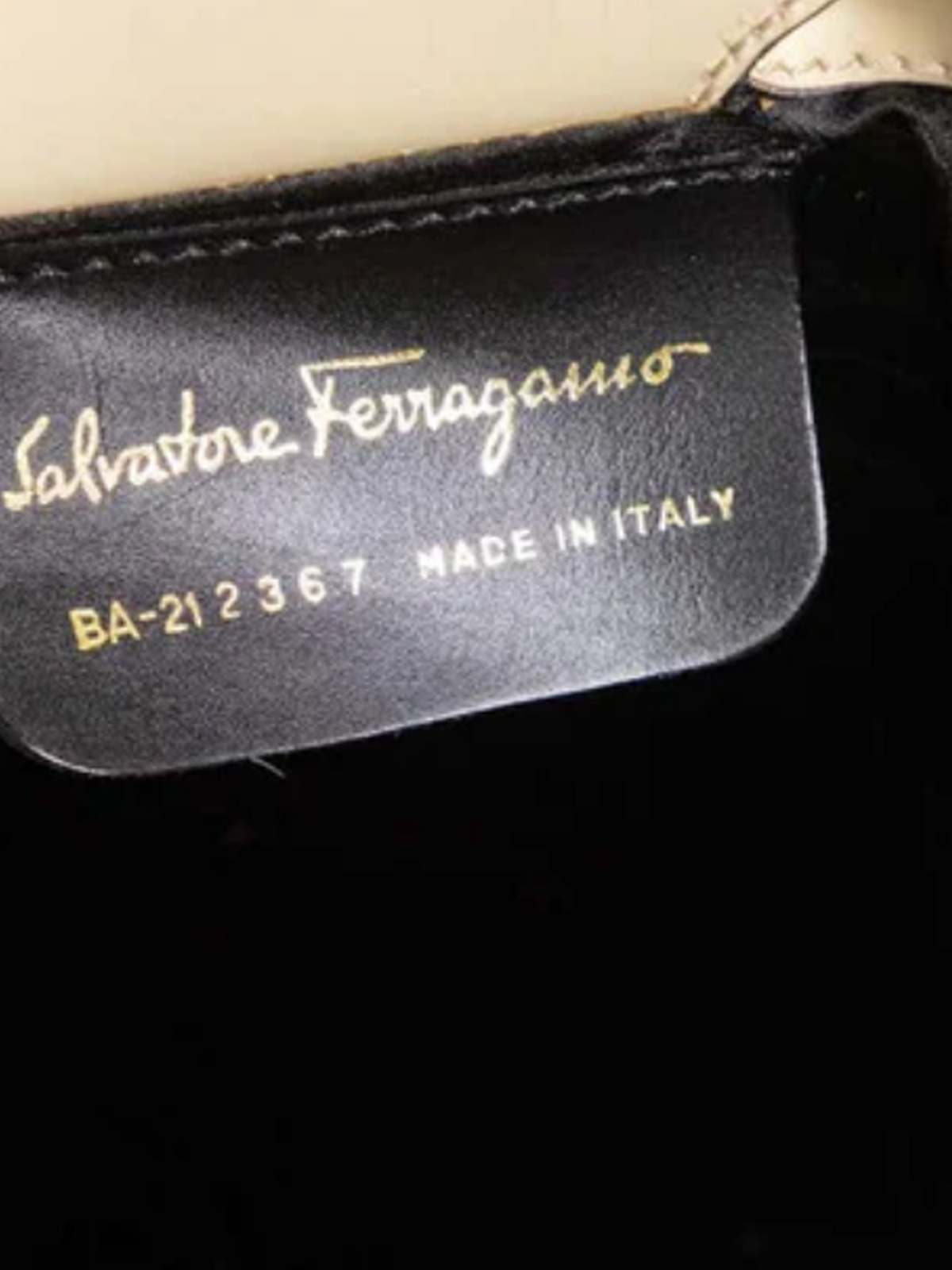 Ferragamo 1990s Black Creme Leather Bucket Bag