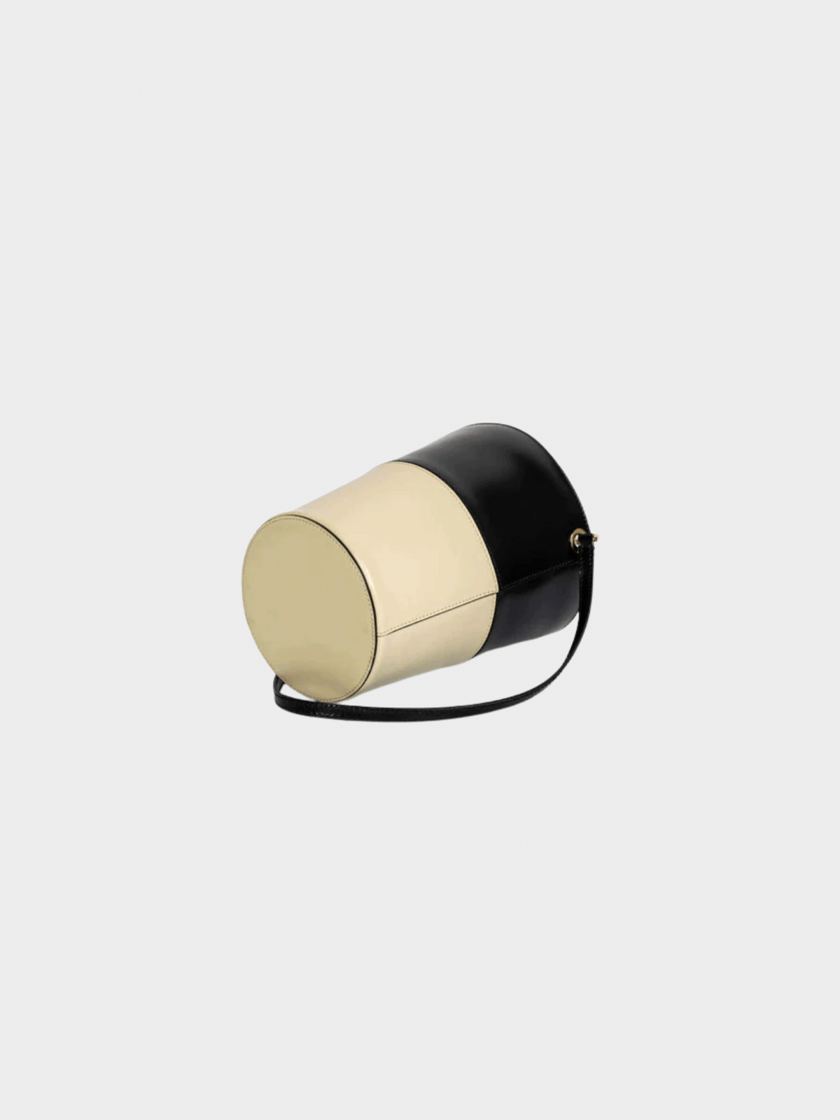 Ferragamo 1990s Black Creme Leather Bucket Bag