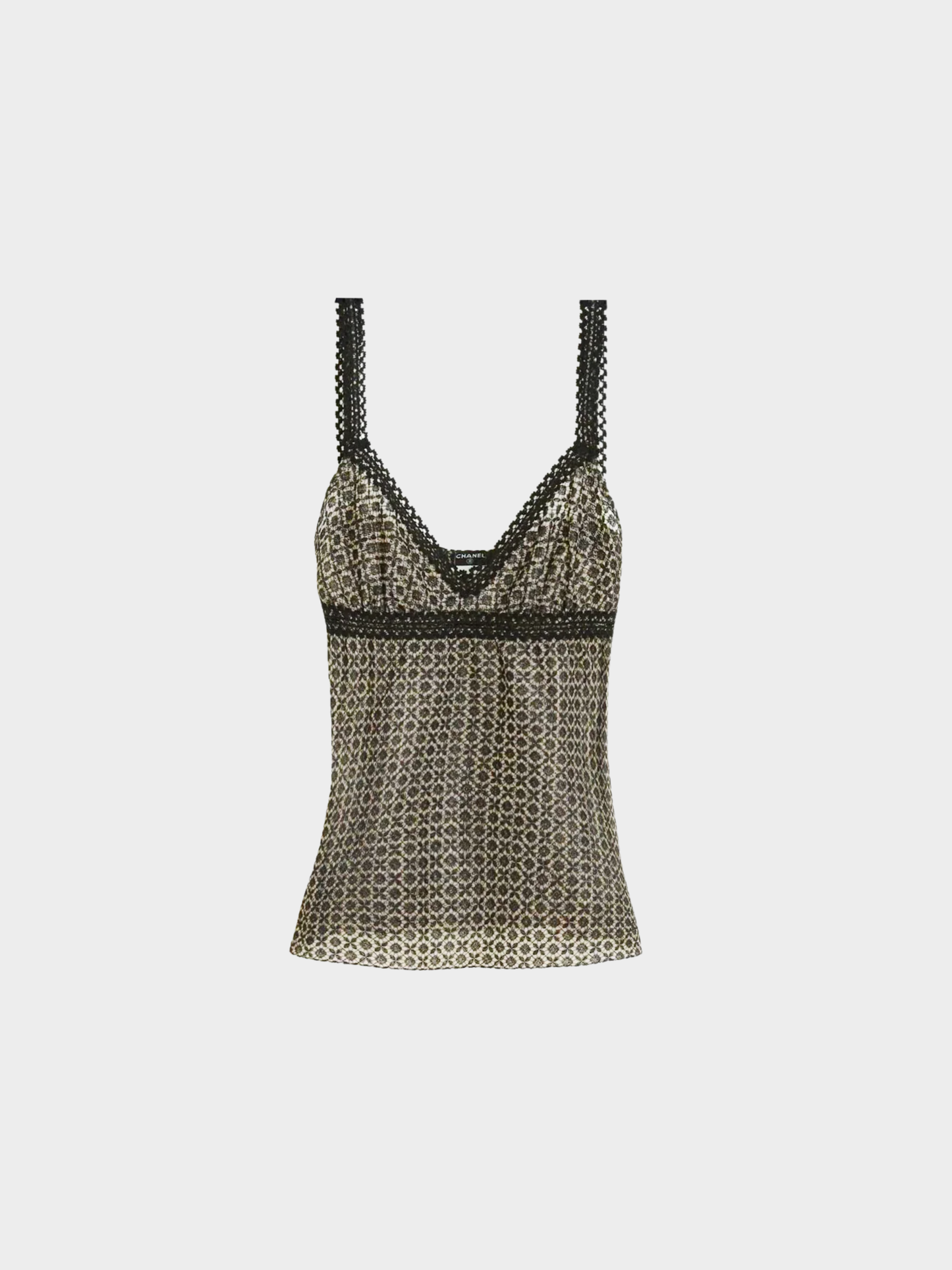 Chanel SS 2007 Black Lace Cami Top