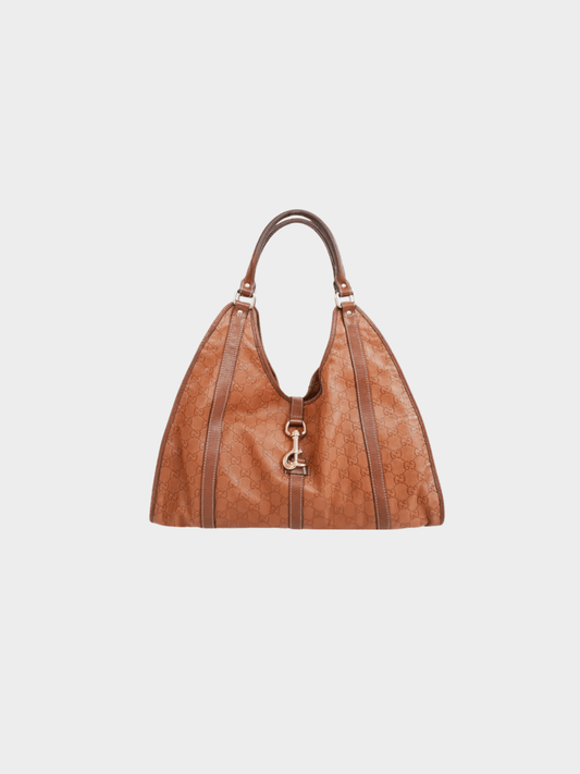 Gucci 2000s Brown Joy Bardot Shoulder Bag