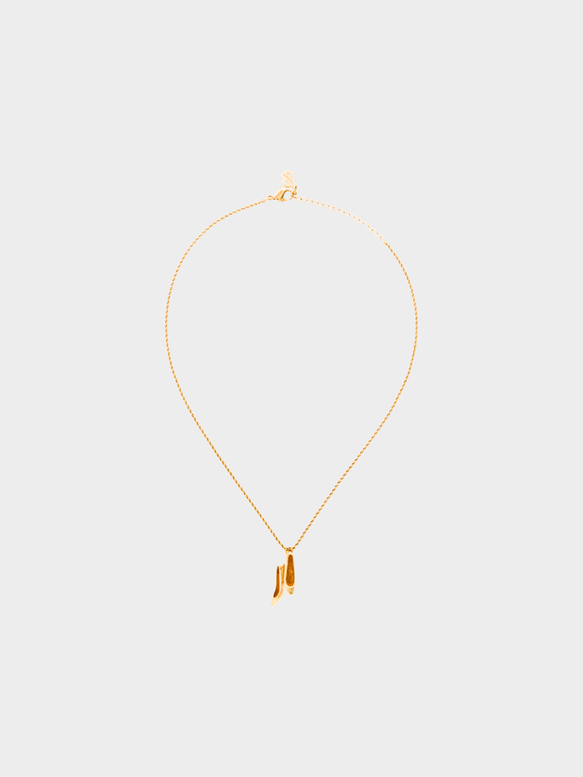 Christian Dior 1990s Gold Shoe Pendant Necklace