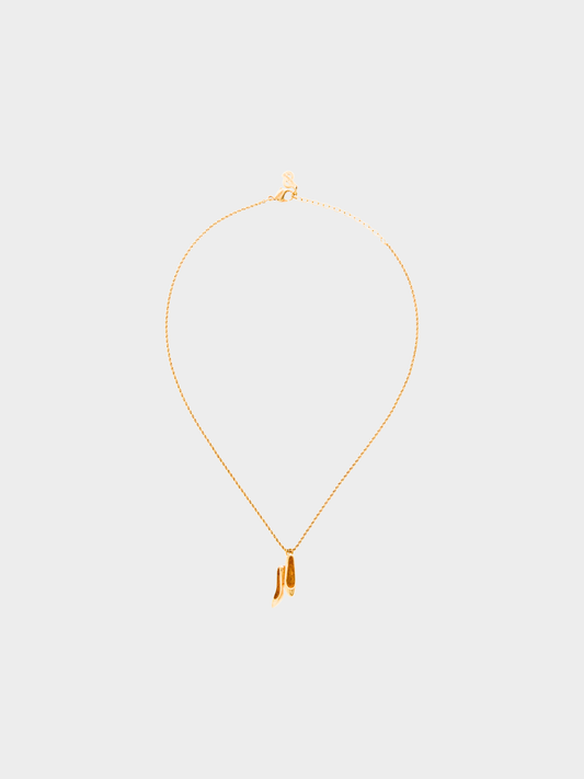 Christian Dior 1990s Gold Shoe Pendant Necklace