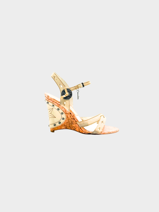 Christian Dior SS 2006 Beige “Gaucho” sandals