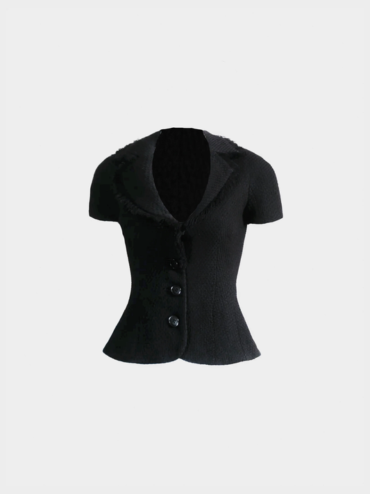 Christian Dior Cruise 2010 Black Bar Short Sleeve Jacket