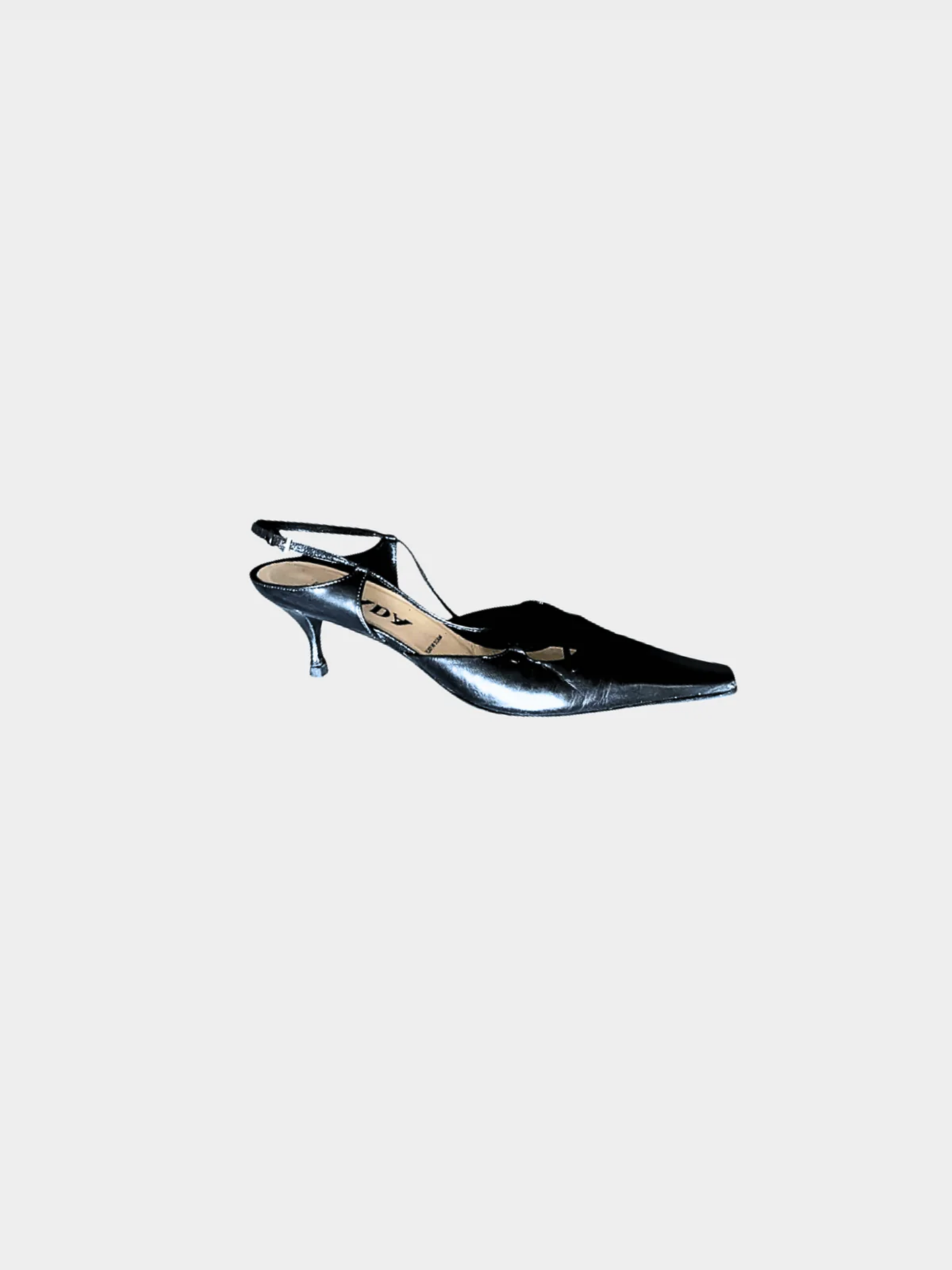 Prada 1990s Black Leather Kitten Heels