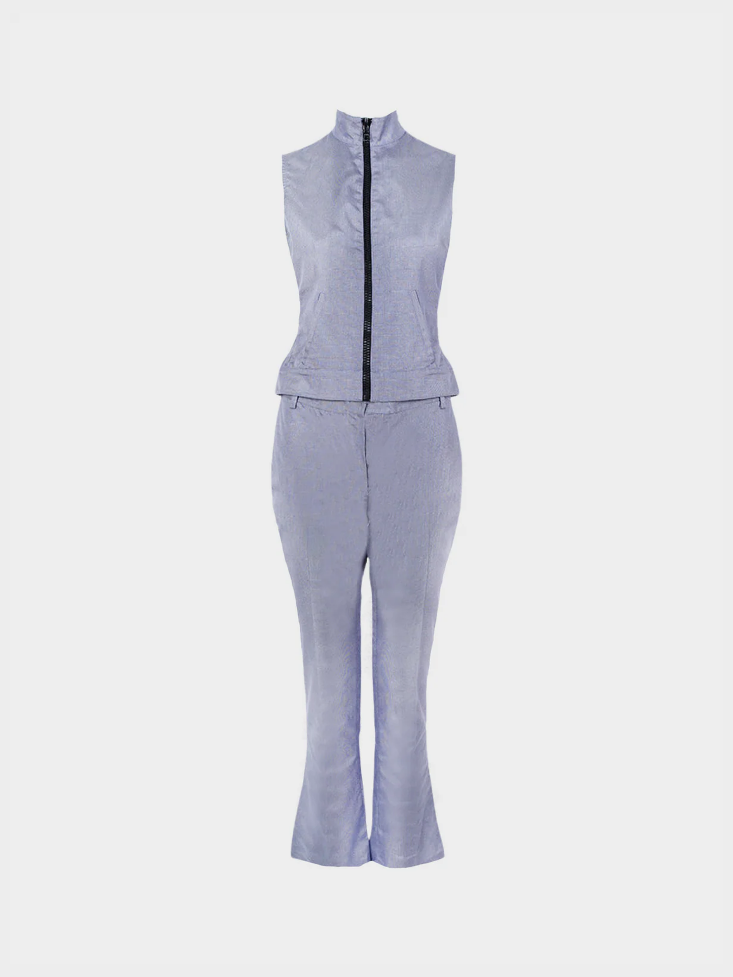 Miu Miu SS 2000 Indigo Grey Vest and Pants Set