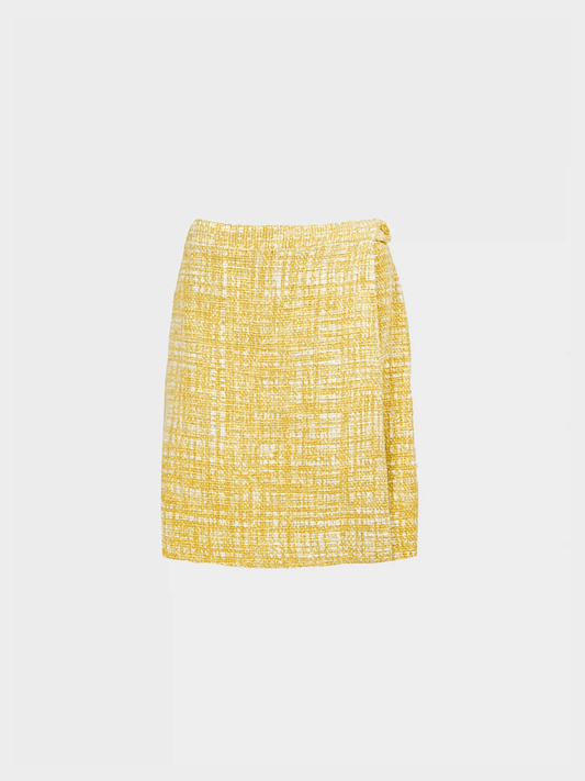 Prada SS 1996 Yellow Tweed Mini Skirt