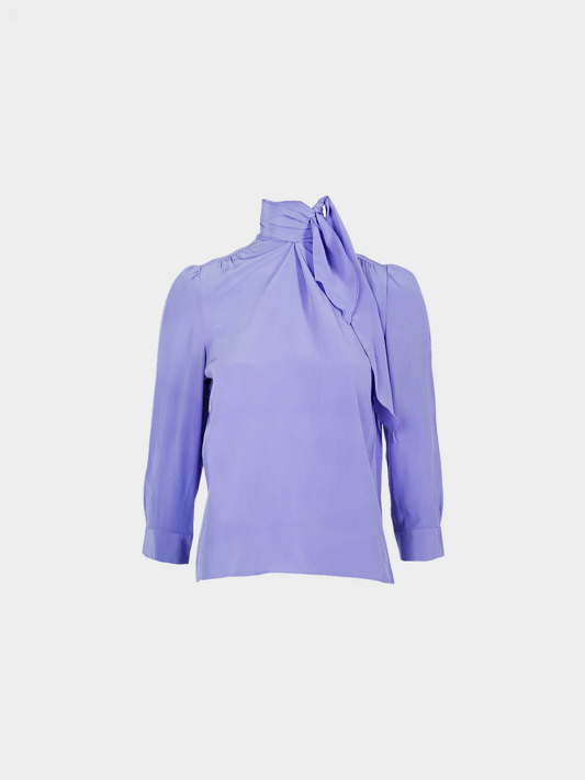 Prada SS 2000 Runway Purple Silk Blouse