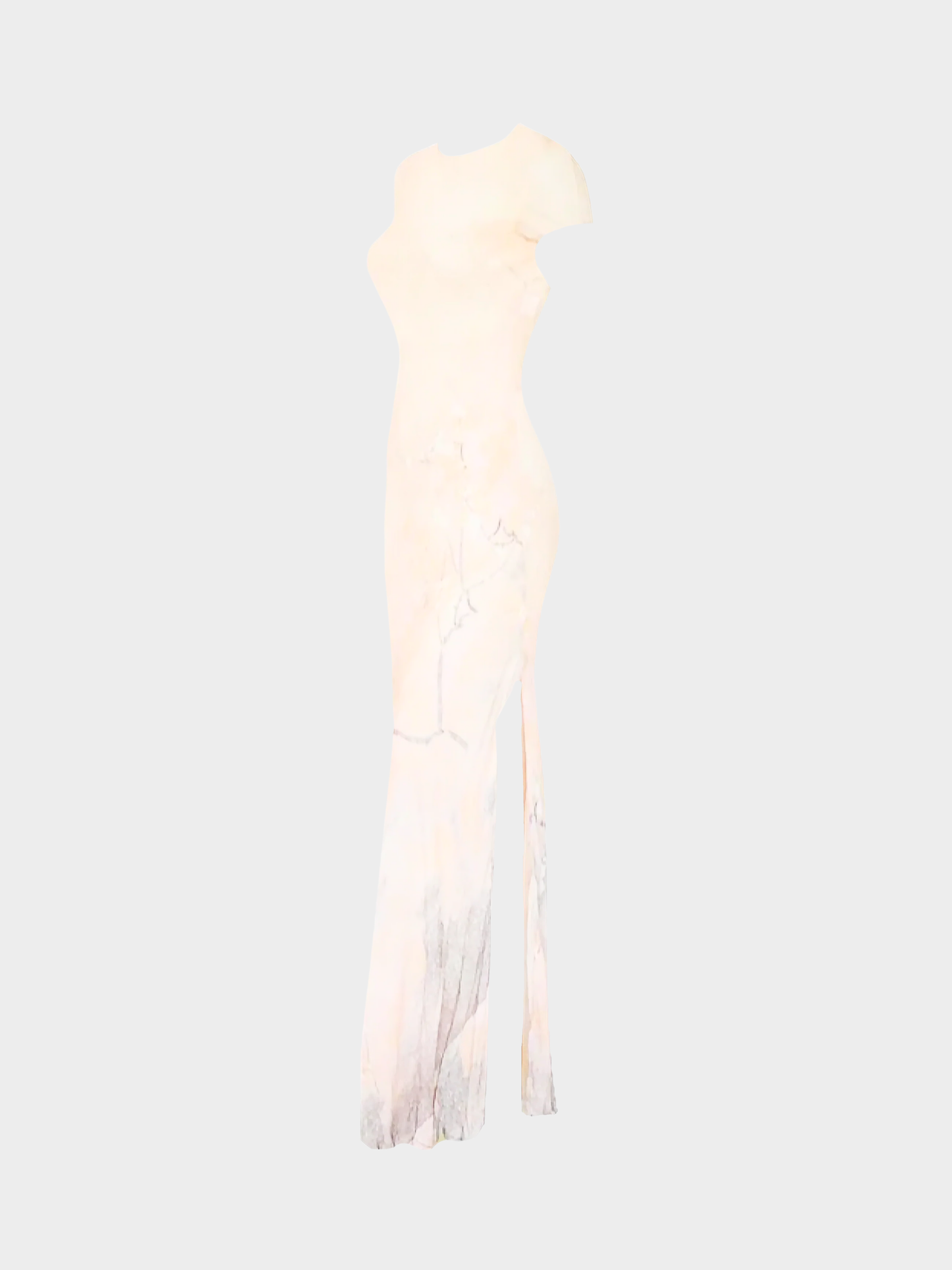 Roberto Cavalli SS 1998 Beige Maxi Silk Dress