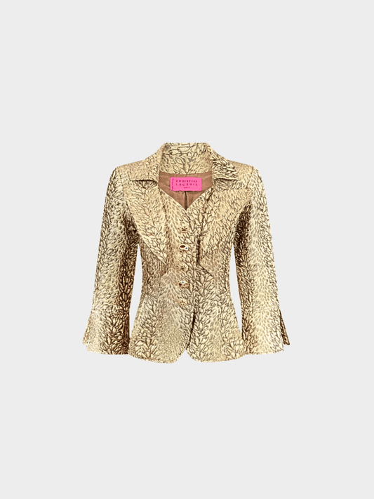 Christian Lacroix 1990s Gold Baroque Brocade Jacket
