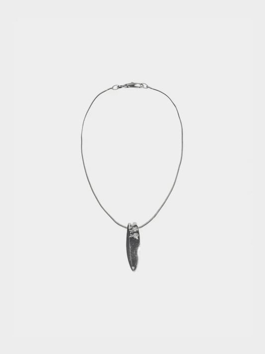 Chanel 2005 Surfboard Silver Necklace