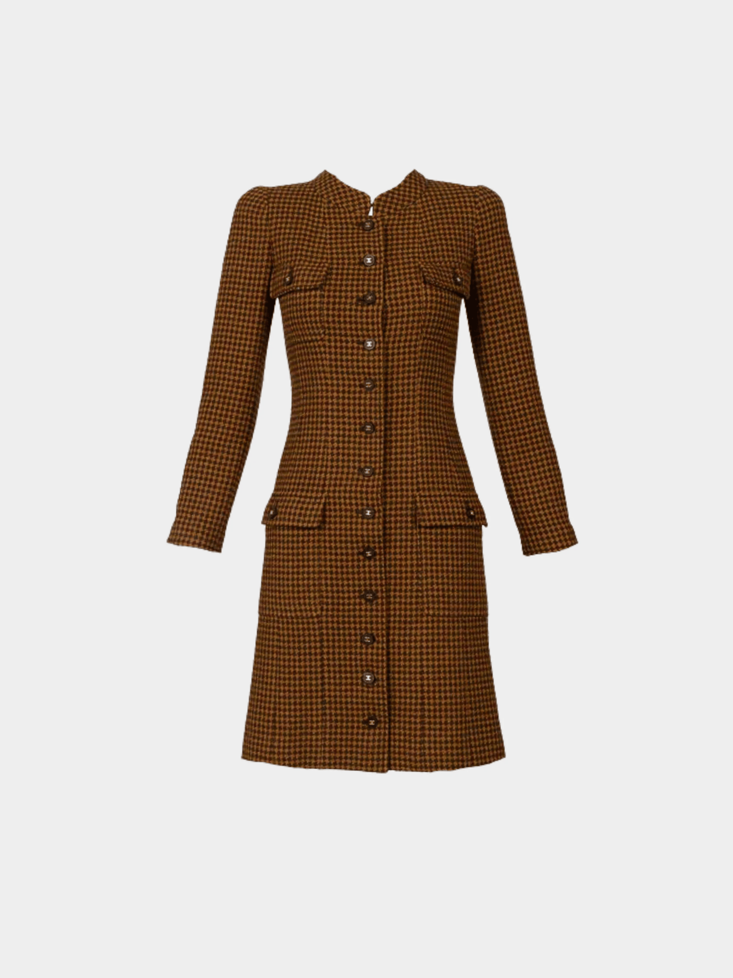 Chanel 1996 Brown Wool Coat Dress