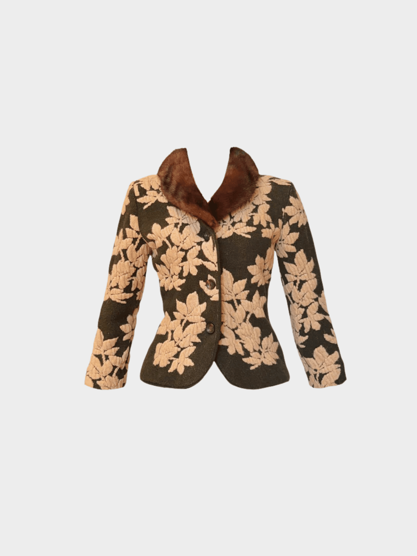 Valentino 2000s Khaki Green Embroidered Jacket