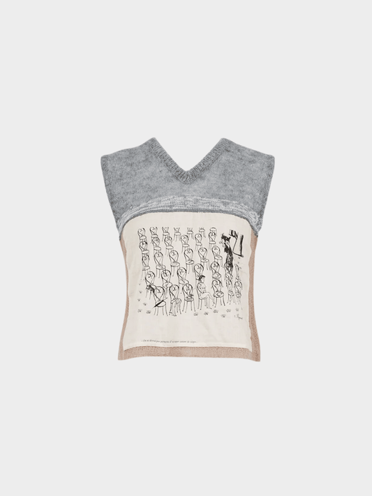 Miu Miu FW 2003 Graphic Mohair Tank Top