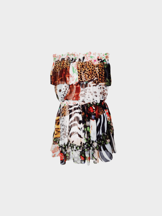 Dolce and Gabbana Resort 2008 Runway Strapless Graphic Tube Top