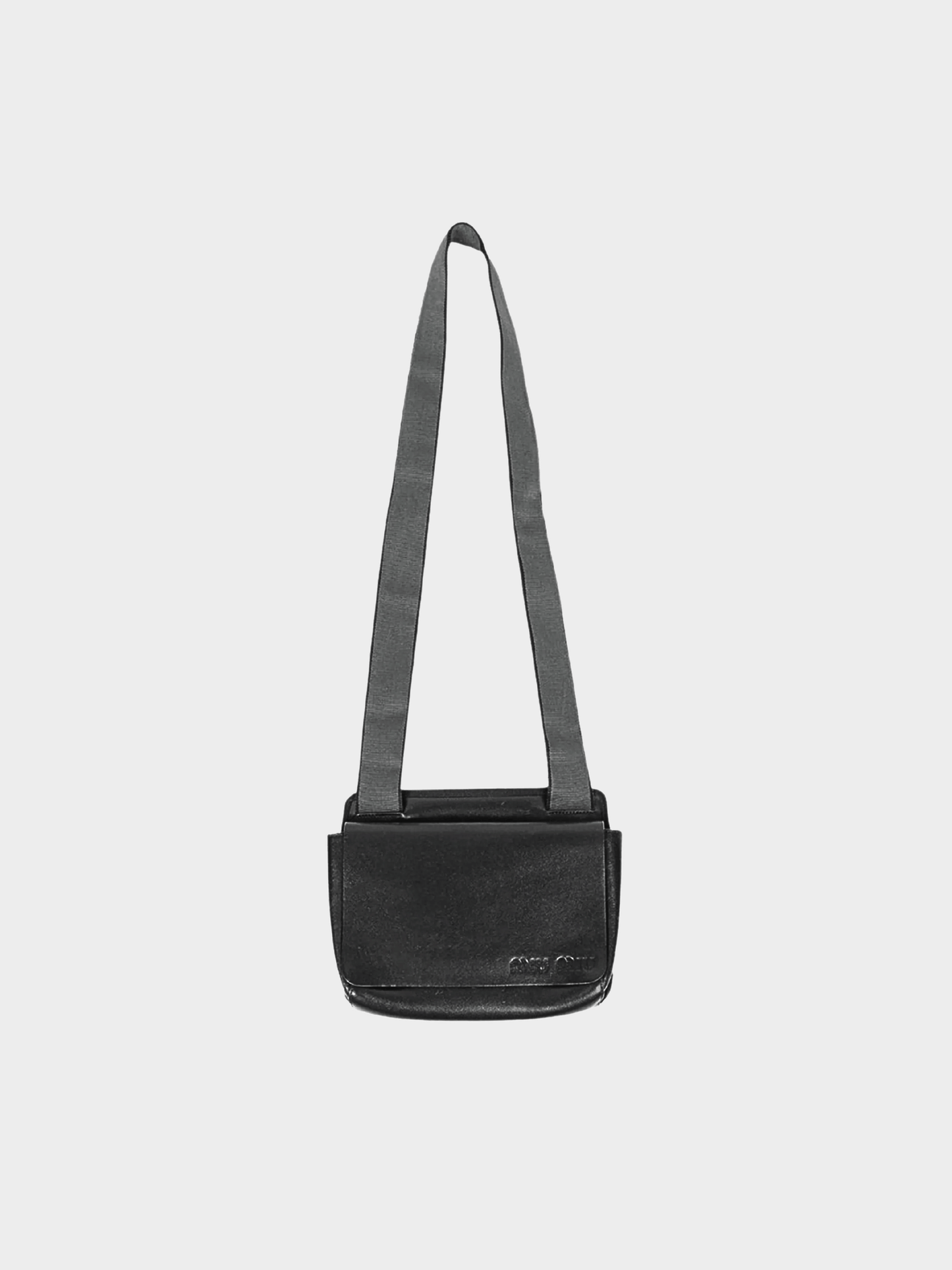 Miu Miu FW 1999 Black Leather Mesh Bag