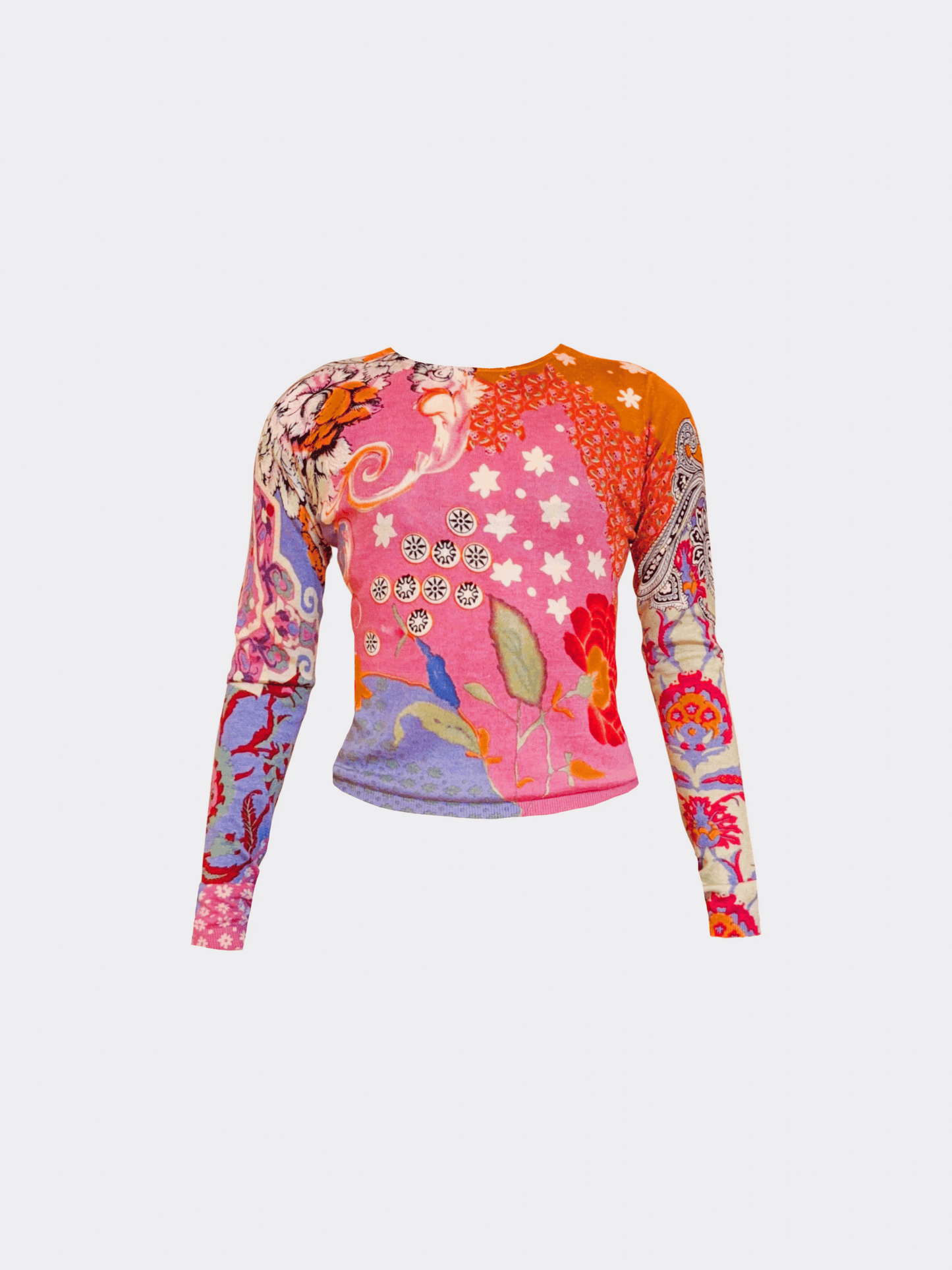 Etro 2000s Colorful Graphic Printed Long Sleeves