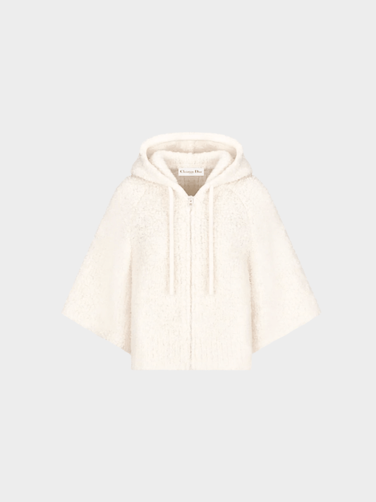 Christian Dior 2020s Cream 'J'Adior 8' Hooded Cardigan