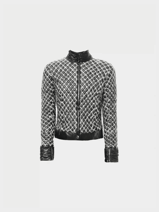 Chanel FW 2015 Black Leather Quilted Jacket