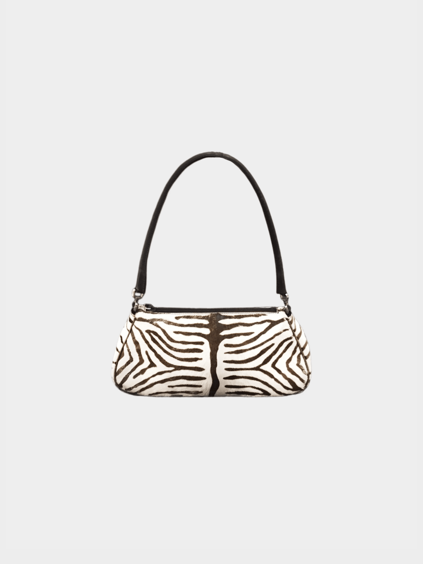 Prada 2000s Tri Color Zebra Print Calfhair Shoulder Bag