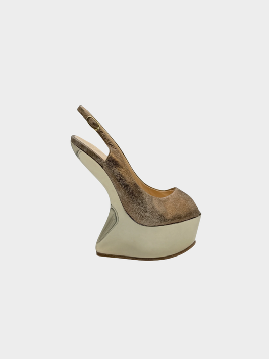 Giuseppe Zanotti 2000S Brown Futuristic Pump