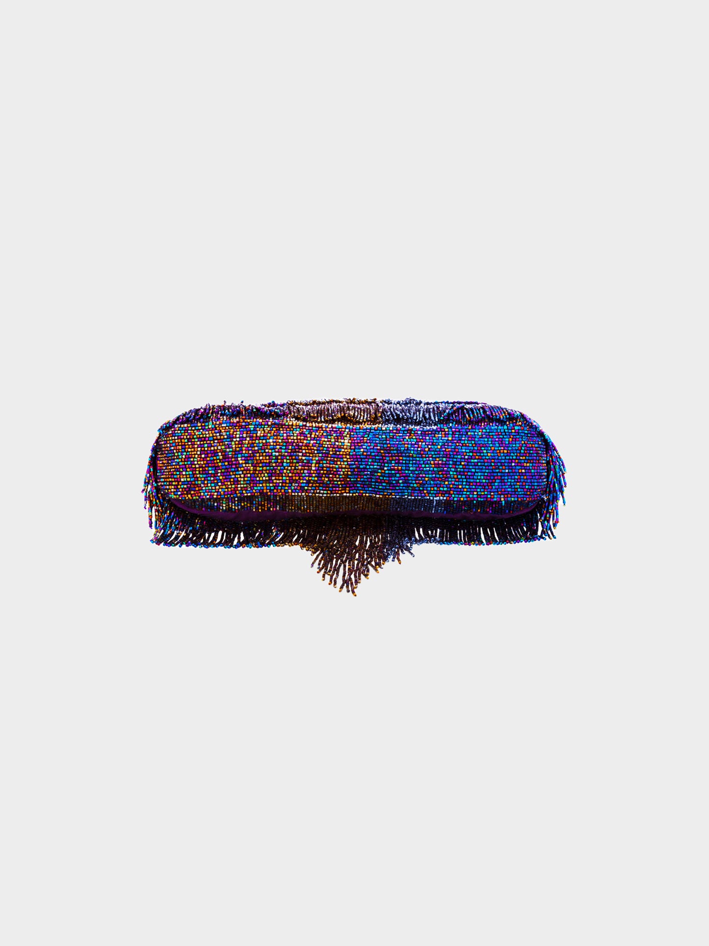 Fendi 2000s Purple & Blue Iridescent Rare Beaded Baguette Bag