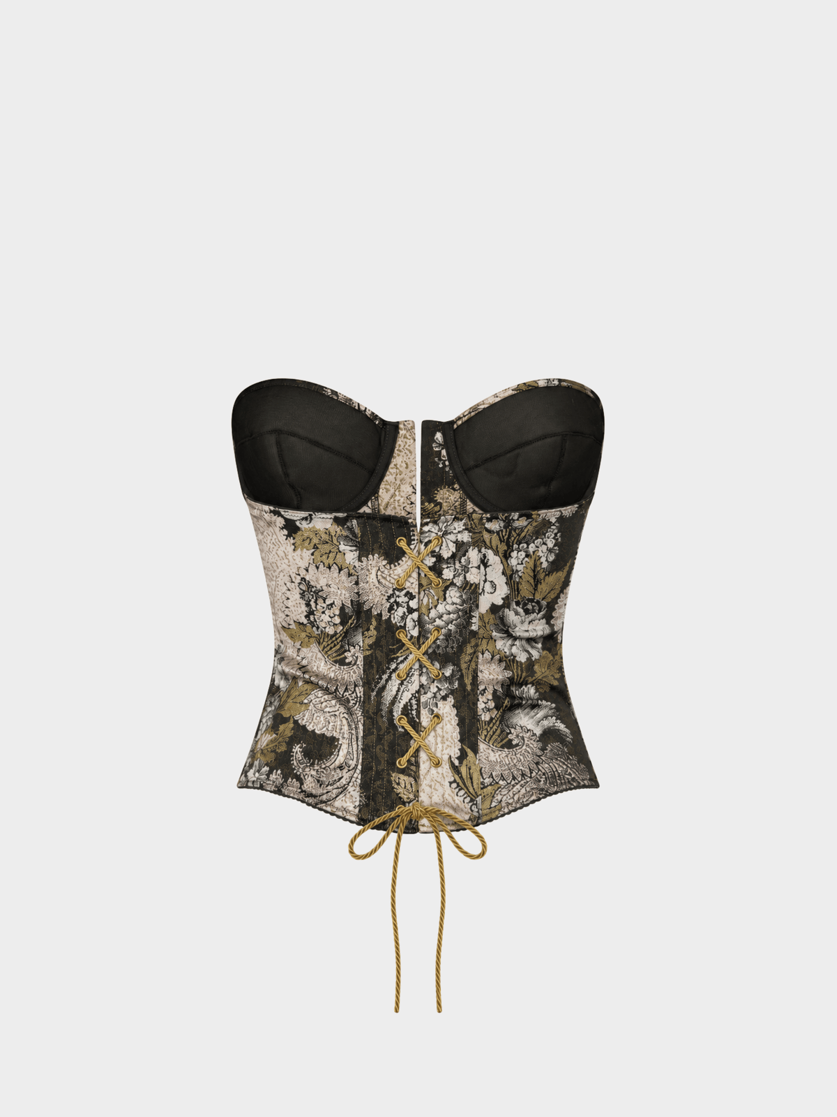 Roberto Cavalli FW 2001 Floral Brocade Corset