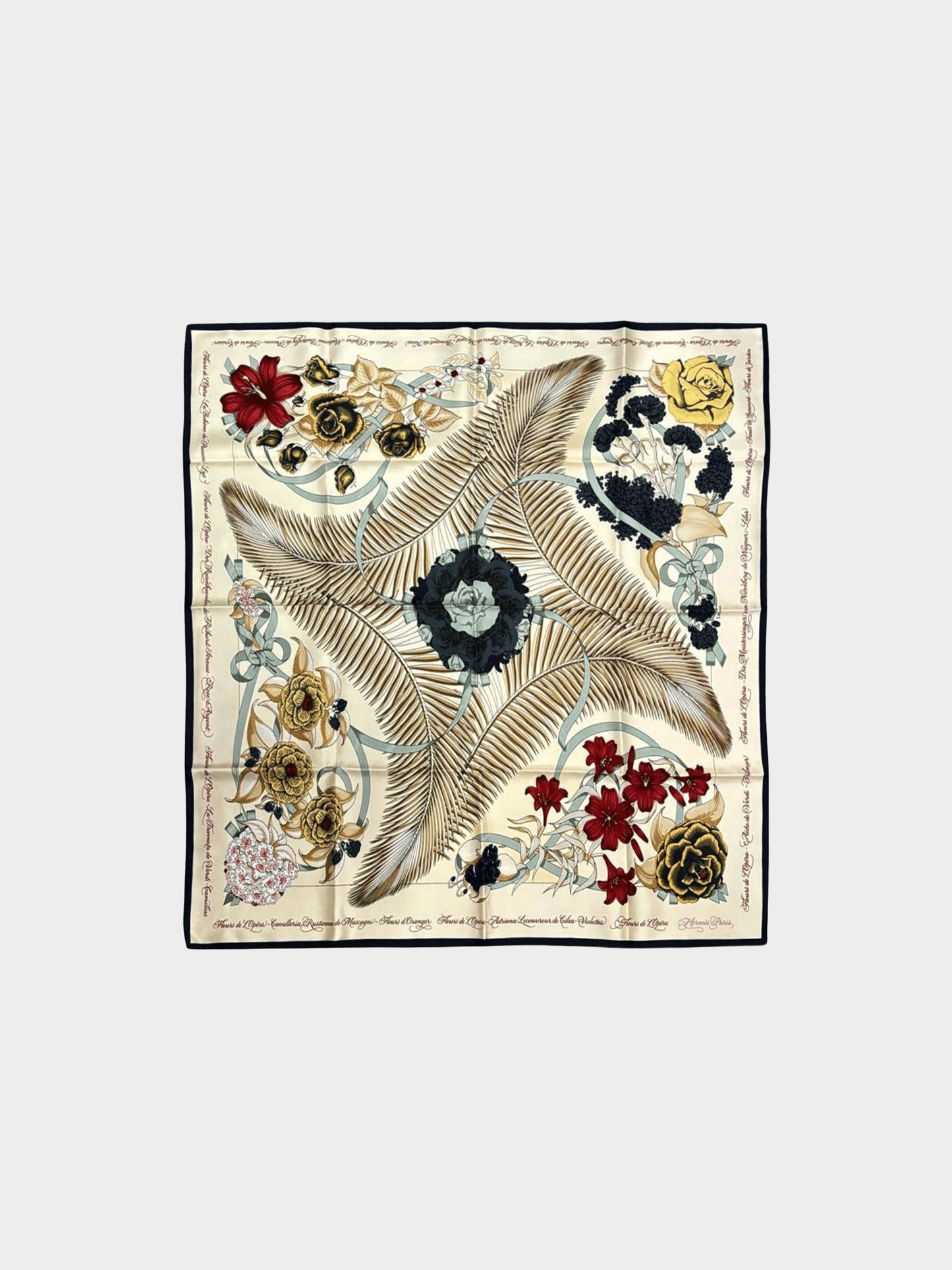 Hermes 2000s Fleurs De L'Opera Scarf